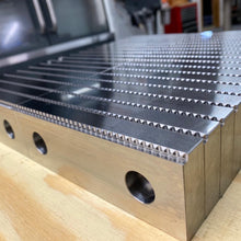 Load image into Gallery viewer, Machinable 1018 Serrated Dovetail Vise Jaws! (.062” Step)