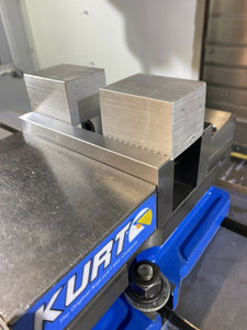 Machinable 1018 Serrated Dovetail Vise Jaws! (.125” Step)